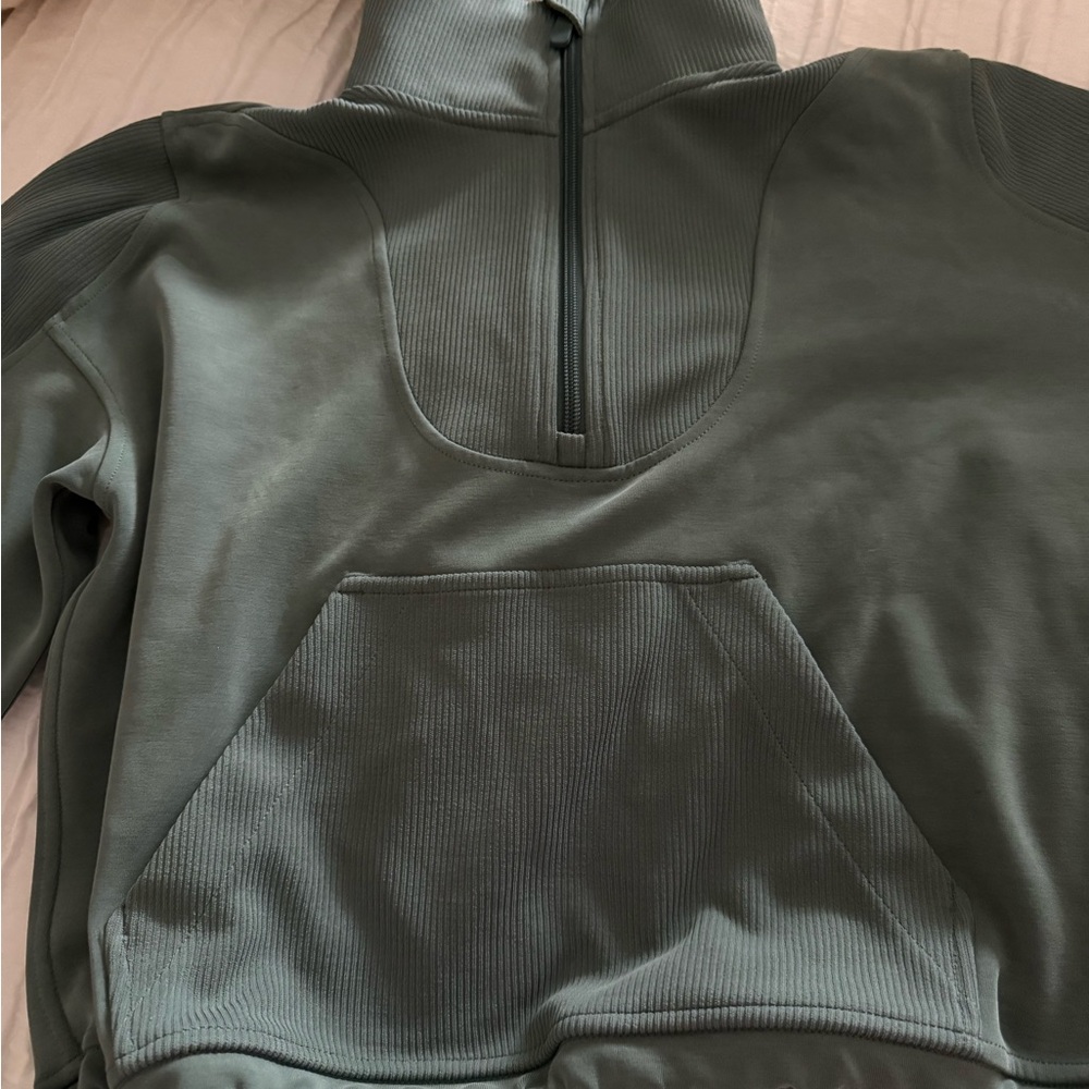 Green Lululemon Half-Zip Pullover with Pocket
